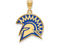 Logoart Sterling Silver Gp San Jose State University Large Enamel Pendant