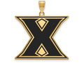Logoart Sterling Silver Gp Xavier University Extra Large  Enamel Pendant