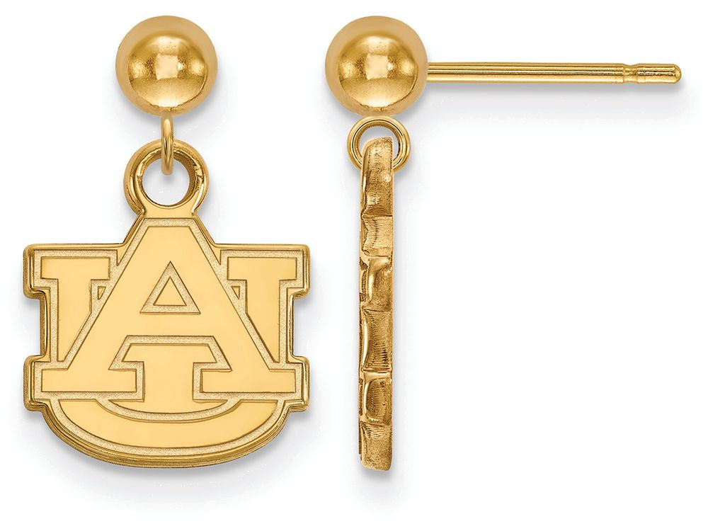 Logoart Sterling Silver Gp Auburn University Earrings Dangle Ball