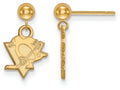 Sterling Silver Gp Nhl Logoart Pittsburgh Penguins Earrings Dangle Ball