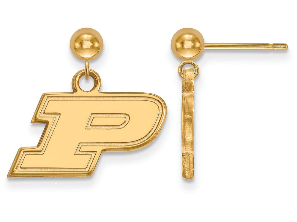 Logoart Sterling Silver Gp Purdue Earrings Dangle Ball