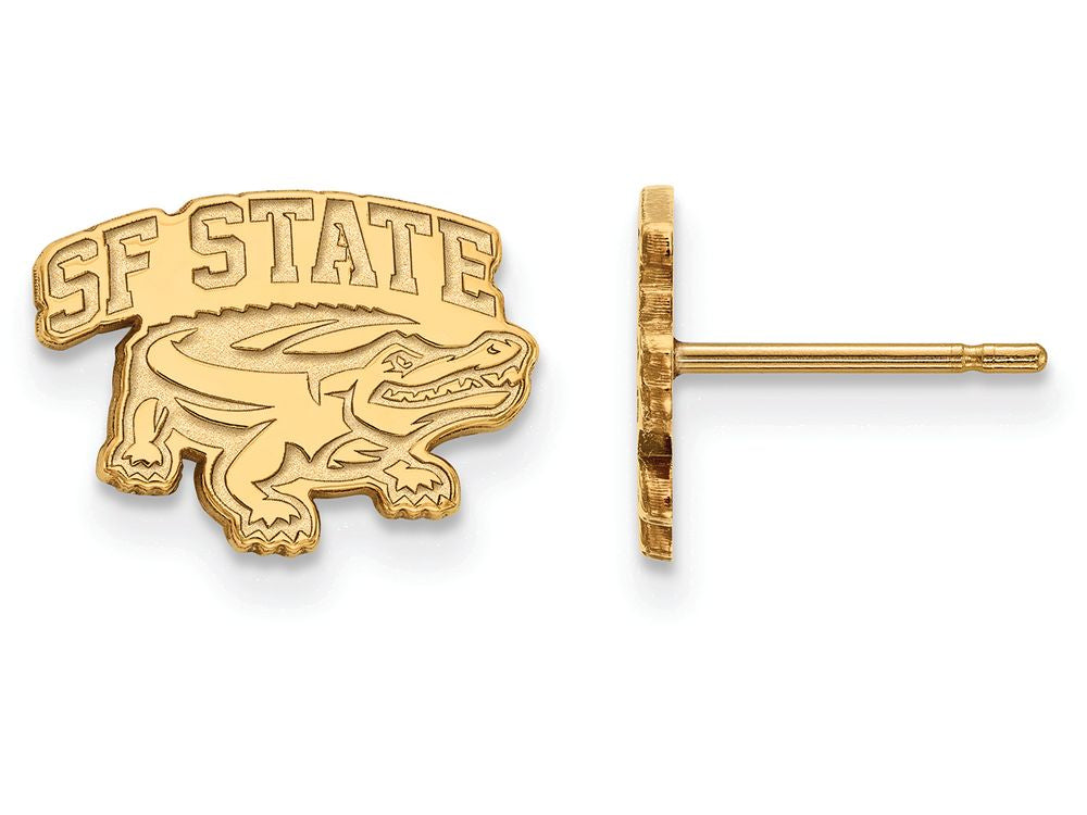 Logoart Sterling Silver Gp San Francisco State University Extra Small Post Earrings