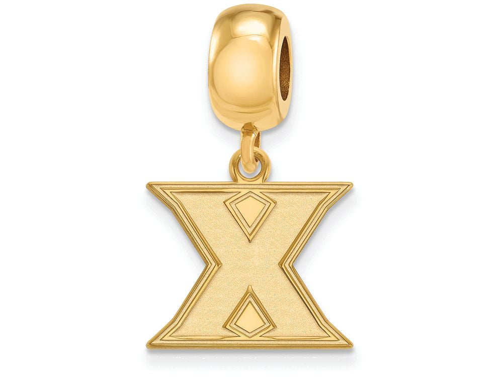Logoart Sterling Silver Gp Xavier University Small Dangle Bead
