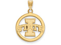 Logoart Sterling Silver Gp Iowa State Universitymed Pendant In Circle