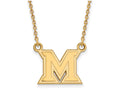 Logoart Sterling Silver Gp Miami University Small Pendant Necklace