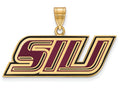 Logoart Sterling Silver Gp Southern Illinois University Small Enamel Pendant