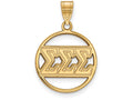 Logoart Sterling Silver Gp Sigma Sigma Sigma Mediuml Circle Pendant