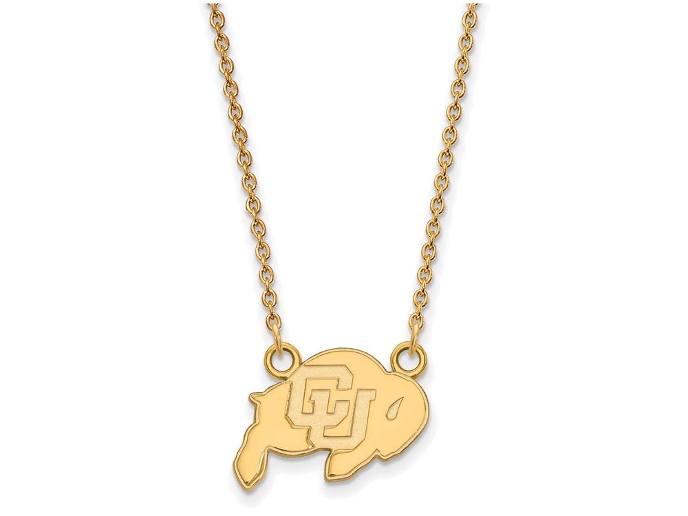 Logoart Sterling Silver Gp University Of Colorado Small Pendant Necklace