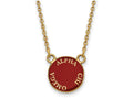 Logoart Sterling Silver Gp Alpha Chi Omega Small Enamel Pendant Necklace
