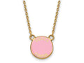 Logoart Sterling Silver Gp Delta Gamma Small Enamel Pendant Necklace