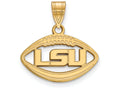 Logoart Sterling Silver Gp Louisiana State University Pendant In Football