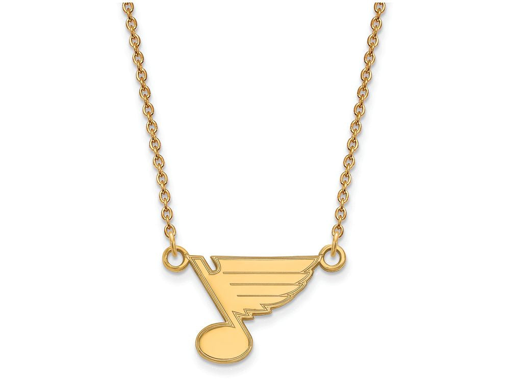 Sterling Silver Gp Nhl Logoart St. Louis Blues Small Pendant Necklace