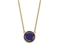 Logoart Sterling Silver Gp Delta Phi Epsilon Large Enamel Pendant Necklace