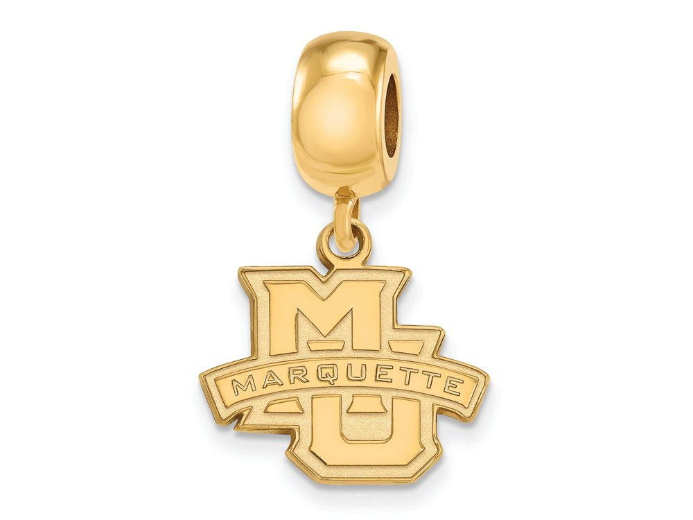 Logoart Sterling Silver Gp Marquette University Small Dangle Bead