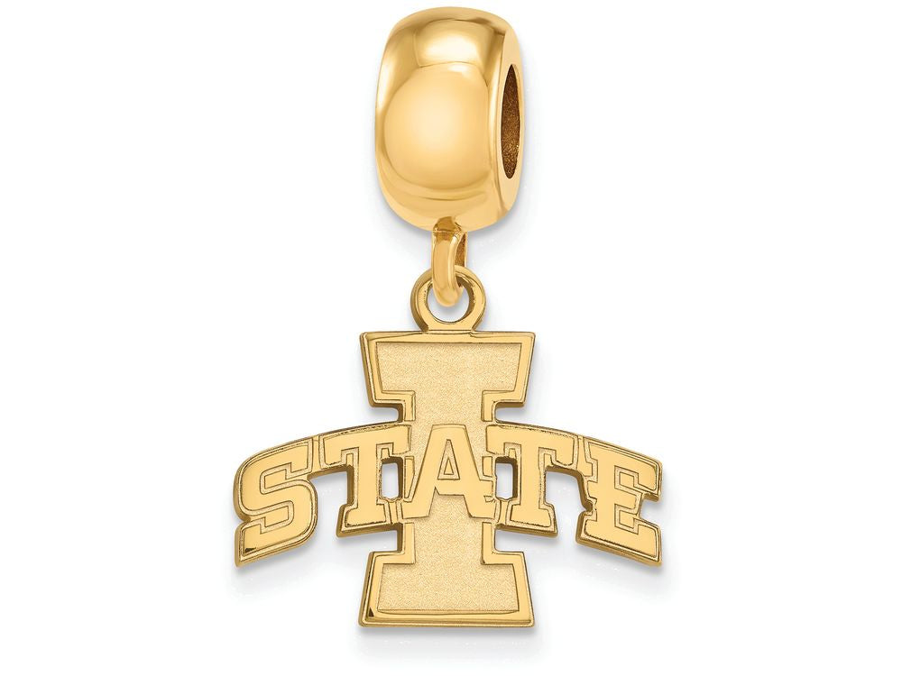 Logoart Sterling Silver Gp Iowa State University Small Dangle Bead