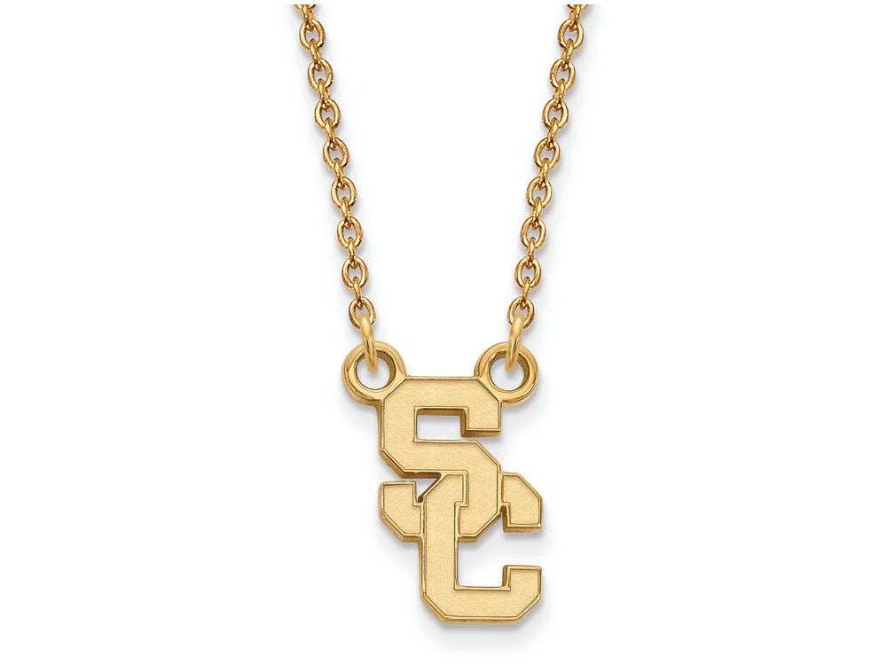 Logoart Sterling Silver Gp University Of Southern California Small Pendant Necklace