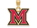 Logoart Sterling Silver Gp Miami University Small Enamel Pendant