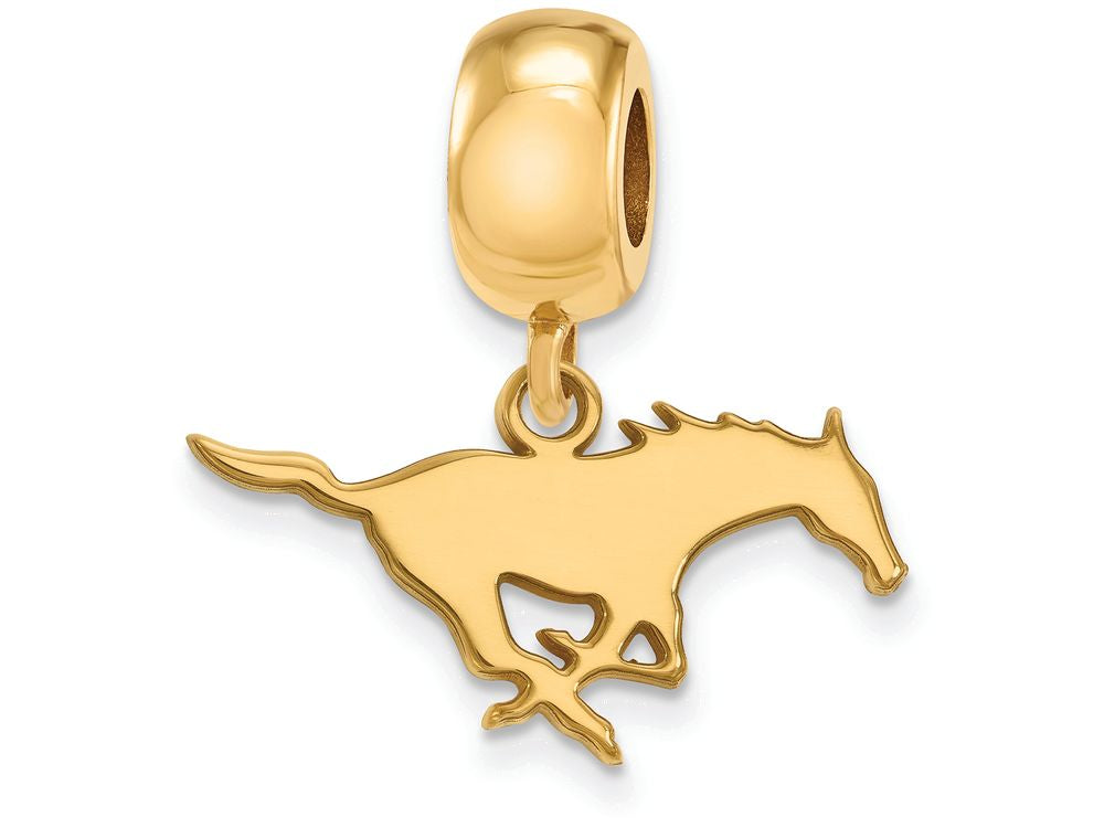 Logoart Sterling Silver Gp Southern Methodist University Small Dangle Bead