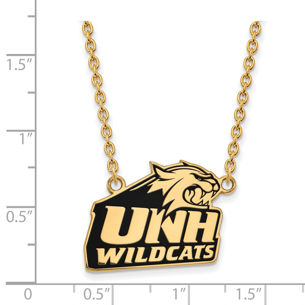 Logoart Sterling Silver Gp U Of New Hampshire Large Enamel Pendant Necklace
