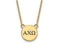 Logoart Sterling Silver Gp Alpha Chi Omega Small Enamel Pendant Necklace