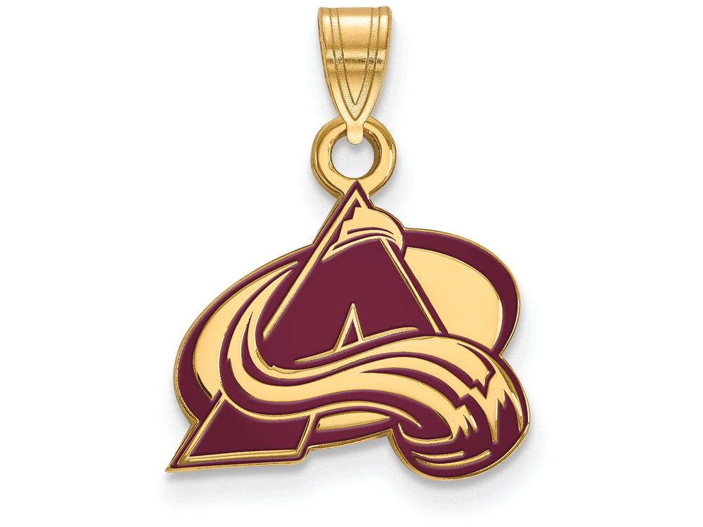 Logoart Sterling Silver Gp Colorado Avalanche Small Enamel Pendant