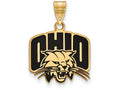 Logoart Sterling Silver Gp Ohio University Medium Enamel Pendant