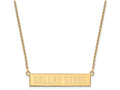 Logoart Sterling Silver Gp Dallas Stars Small Bar Necklace
