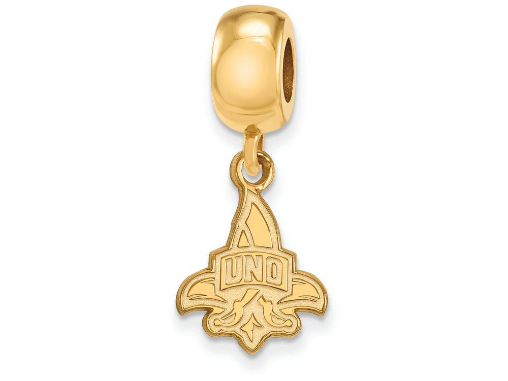Logoart Sterling Silver Gp University Of New Orleans Small Dangle Bead