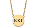 Logoart Sterling Silver Gp Kappa Kappa Gamma Large Enamel Pendant Necklace