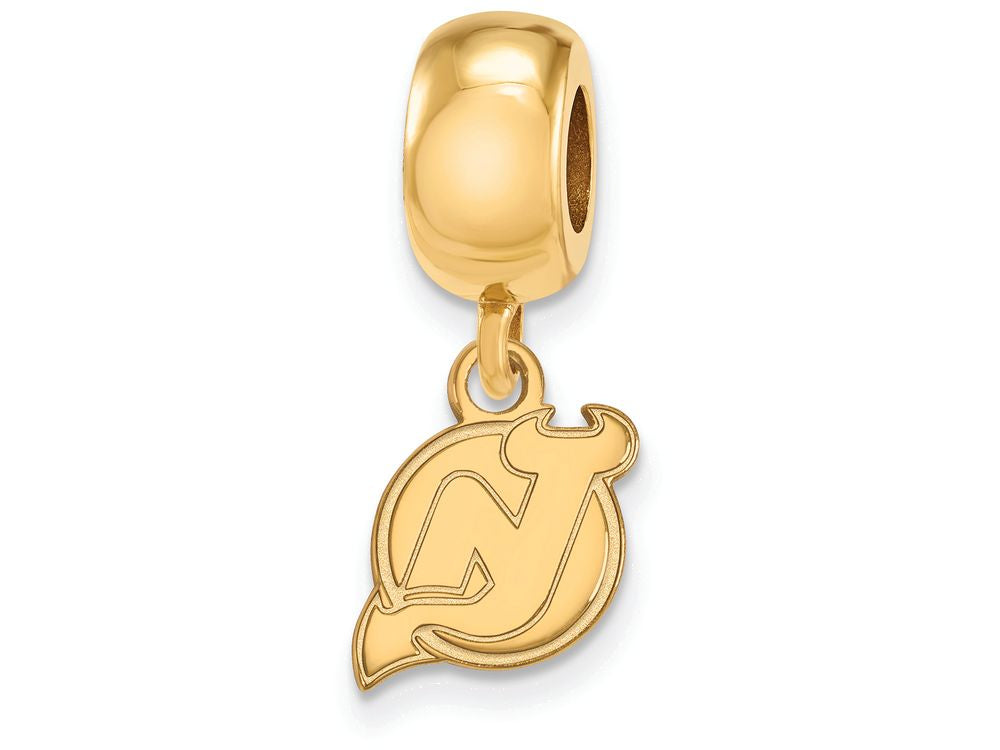 Sterling Silver Gp Nhl Logoart New Jersey Devils Extra Small Dangle Bead Charm