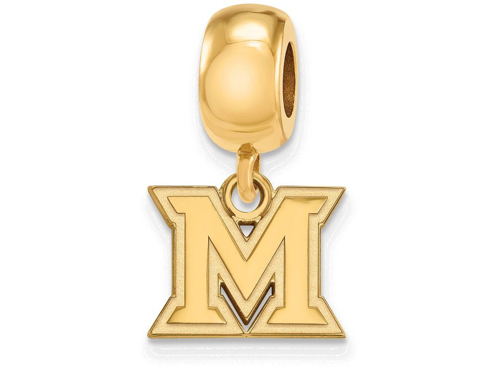 Logoart Sterling Silver Gp Miami University Extra Small Dangle Bead Charm