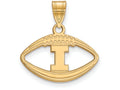 Logoart Sterling Silver Gp University Of Illinois Pendant In Football