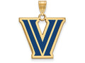 Logoart Sterling Silver Gp Villanova University Large Enamel Pendant