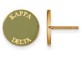 Logoart Sterling Silver Gp Kappa Delta Enameled Post Earrings
