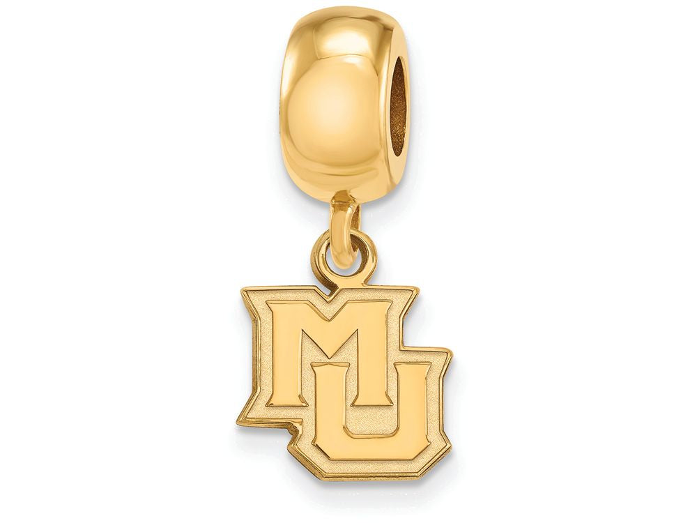 Logoart Sterling Silver Gp Marquette University Extra Small Dangle Bead Charm