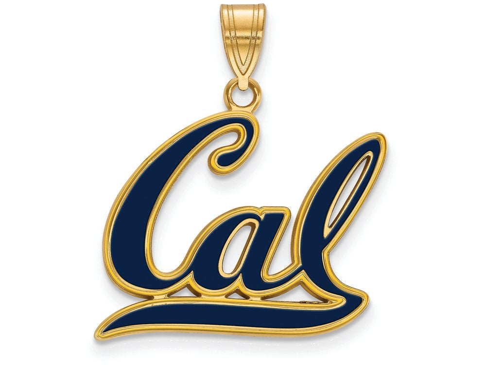 Logoart Sterling Silver Gp U Of California Berkeley Large Enamel Pendant