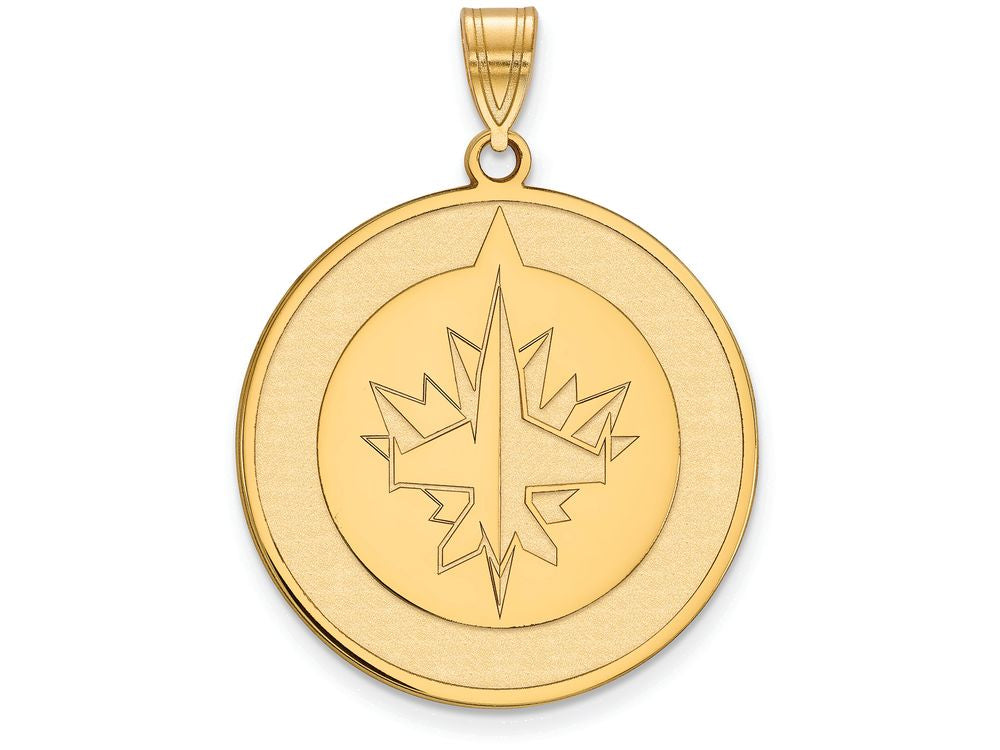 Sterling Silver Gp Nhl Logoart Winnipeg Jets Extra Large  Pendant