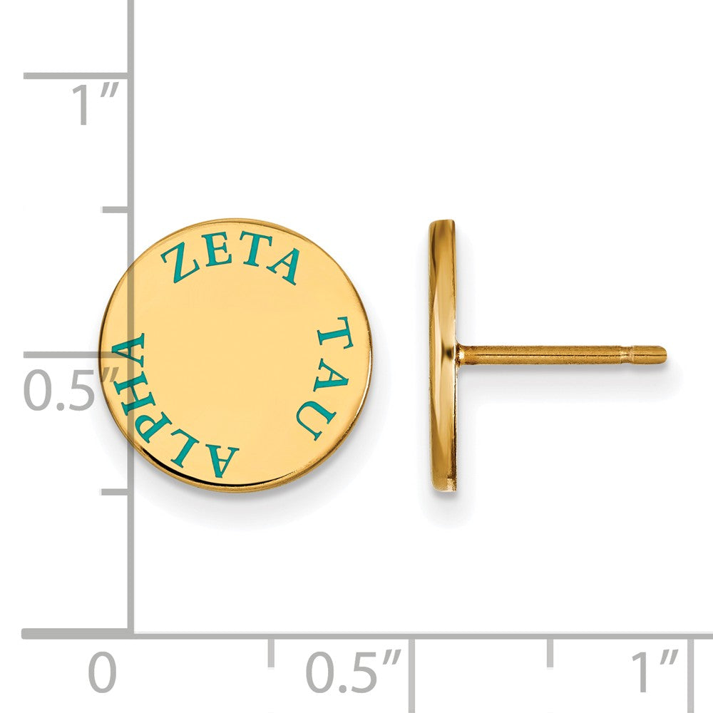 Logoart Sterling Silver Gp Zeta Tau Alpha Enameled Post Earrings