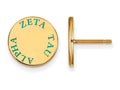 Logoart Sterling Silver Gp Zeta Tau Alpha Enameled Post Earrings
