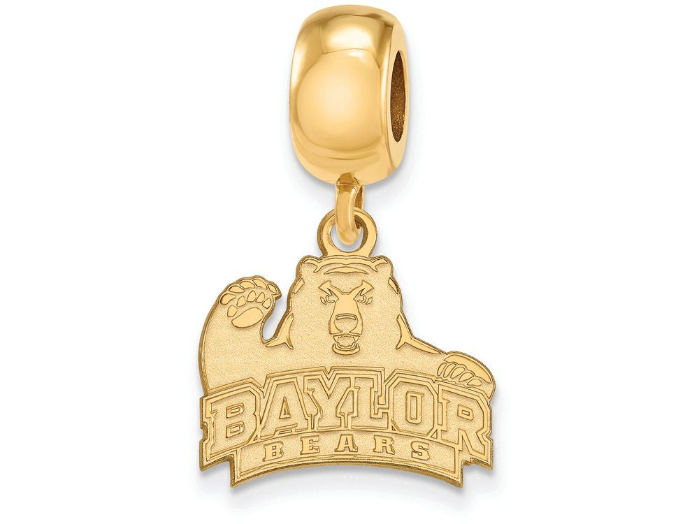 Logoart Sterling Silver Gp Baylor University Small Dangle Bead