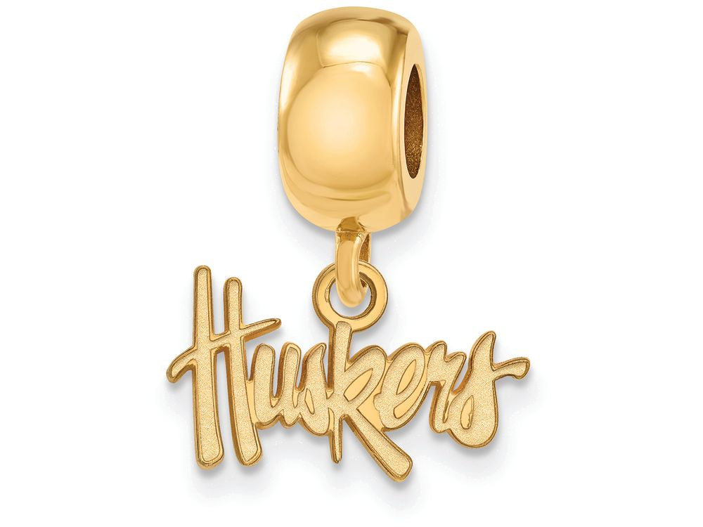 Logoart Sterling Silver Gp University Of Nebraska Extra Small Dangle Bead Charm