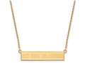 Logoart Sterling Silver Gp New York Islanders Small Bar Necklace