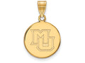 Logoart Sterling Silver Gp Marquette University Medium Disc Pendant