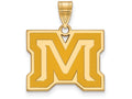 Logoart Sterling Silver Gp Montana State University Med Enamel Pendant