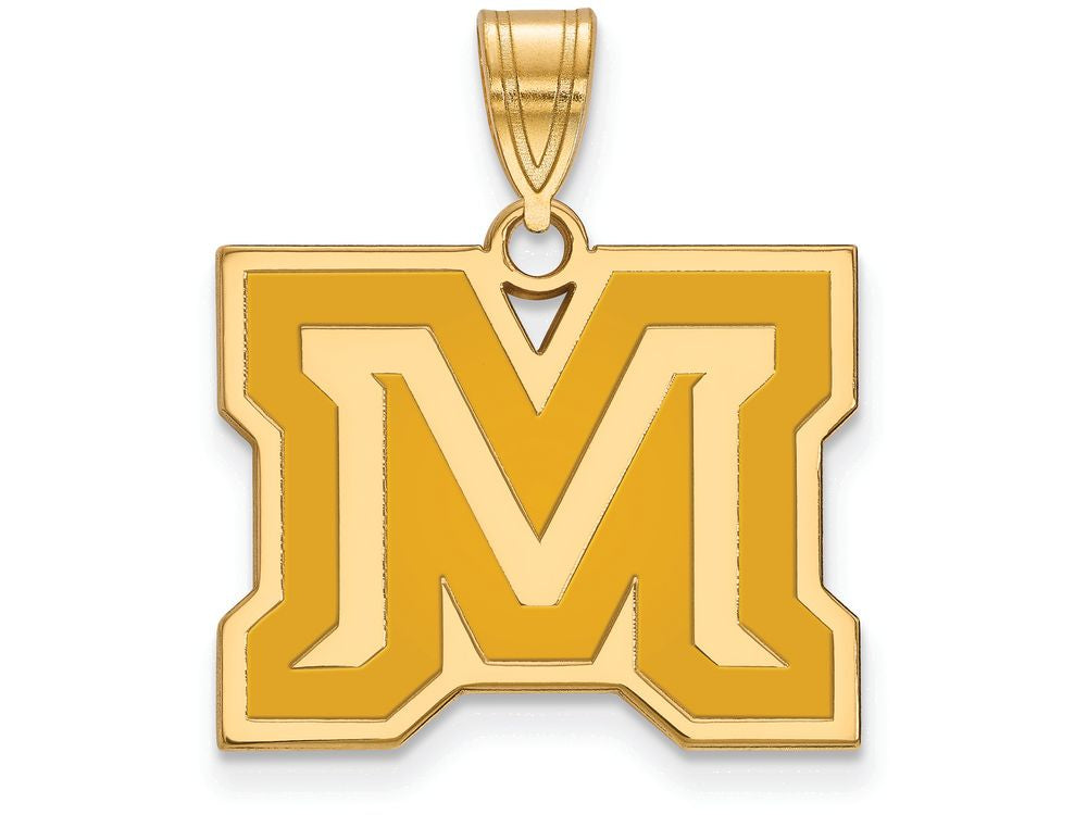 Logoart Sterling Silver Gp Montana State University Med Enamel Pendant