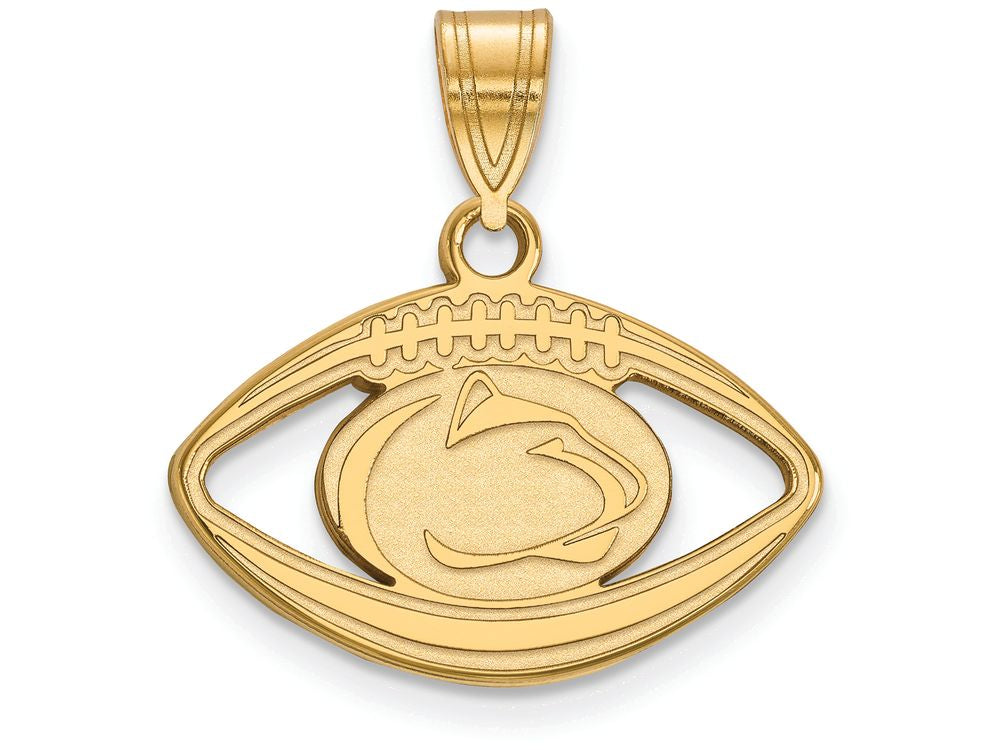 Logoart Sterling Silver Gp Penn State University Pendant In Football