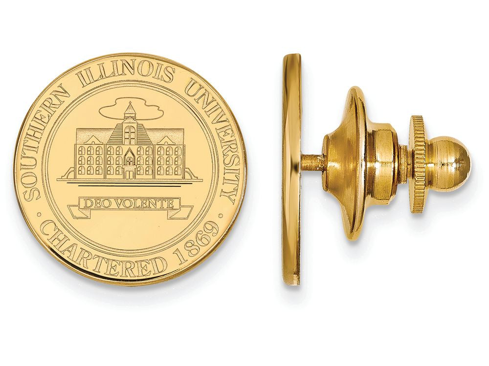Logoart Sterling Silver Gp Southern Illinois University Crest Lapel Pin