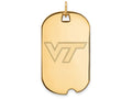 Logoart Sterling Silver Gp Virginia Tech Large Dog Tag Pendant Necklace