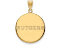 Logoart Sterling Silver Gp Rutgers Large Disc Pendant