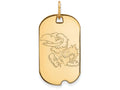 Logoart Sterling Silver Gp University Of Kansas Small Dog Tag Pendant Necklace